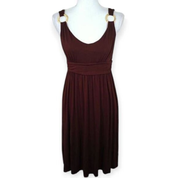 KENNETH COLE REACTION BROWN DRESS SZ.M EUC - Picture 1 of 7